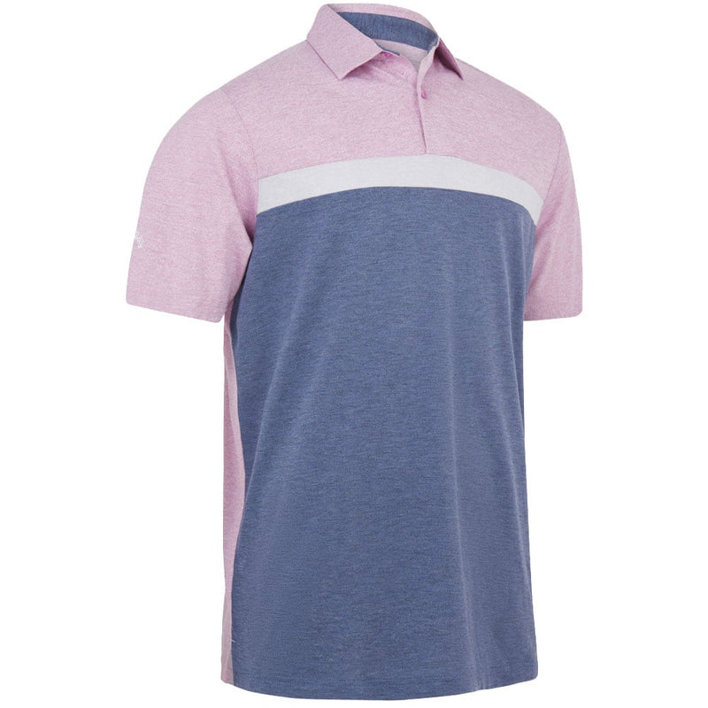 Callaway Soft Touch Colour Block Polo Shirt - Pink Sunset Heather