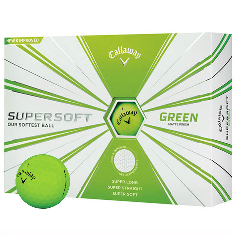 Callaway Supersoft Golf Balls Matte Green - 12 Pack