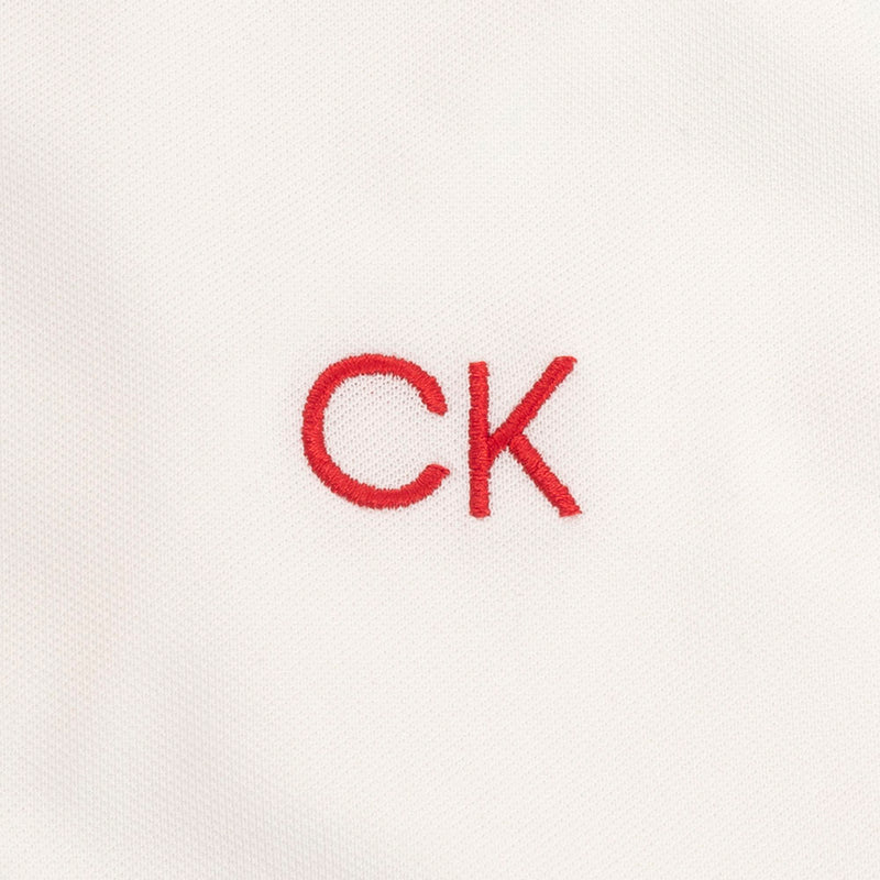 Calvin Klein Monterey Polo Shirt - White/Cardinal Red