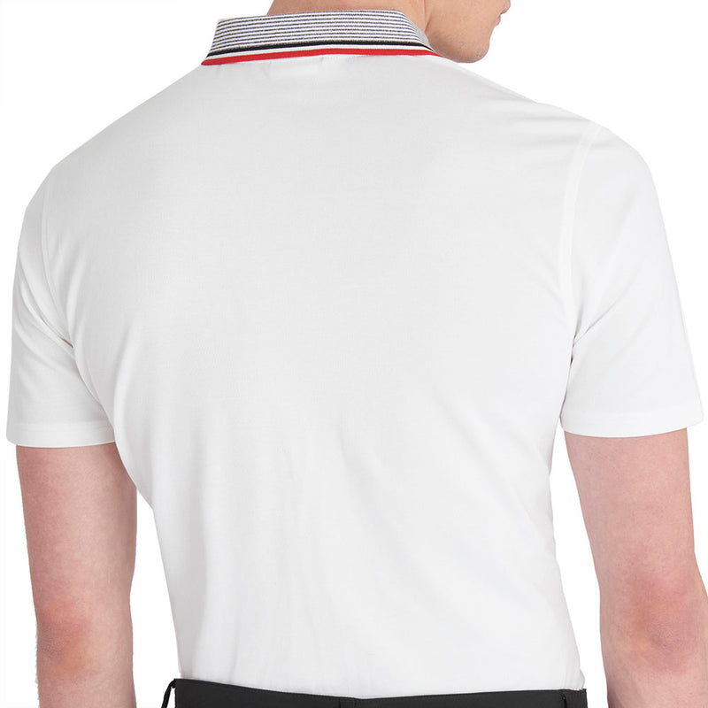 Calvin Klein Monterey Polo Shirt - White/Cardinal Red