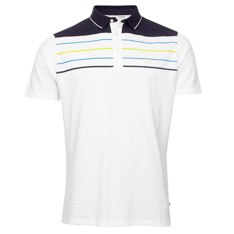 Calvin Klein Pacific Grove Polo Shirt - White/Navy