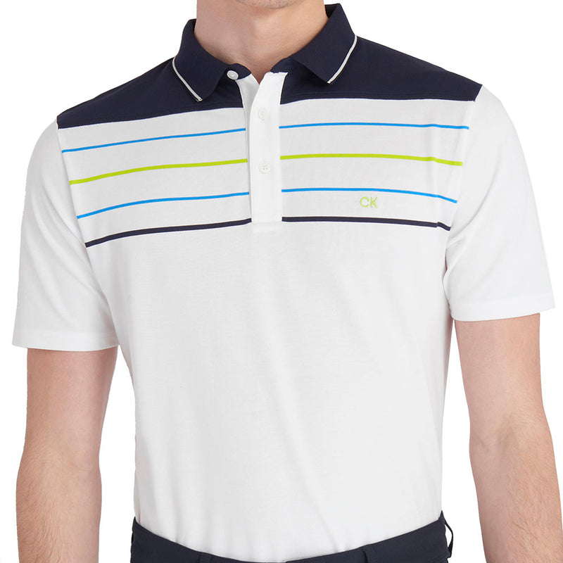 Calvin Klein Pacific Grove Polo Shirt - White/Navy