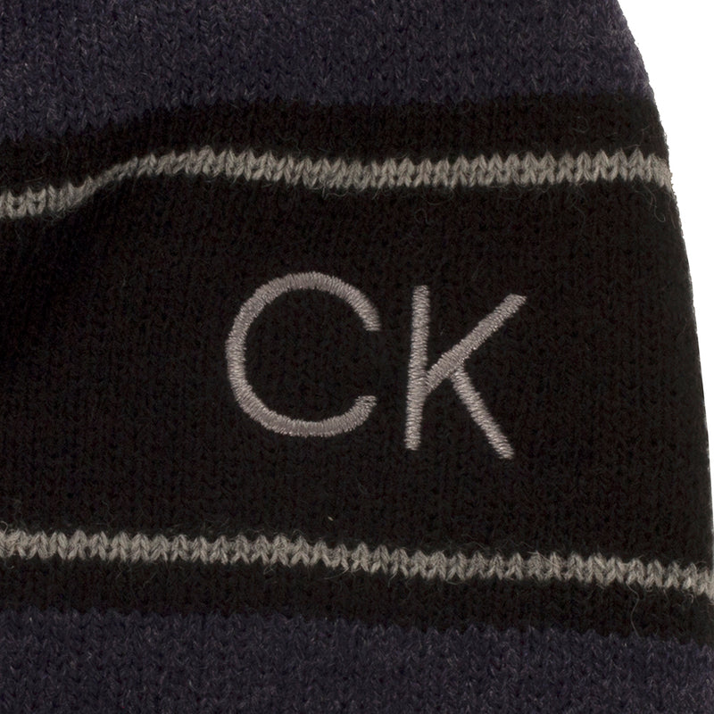 Calvin Klein Stripe Beanie - Peacoat