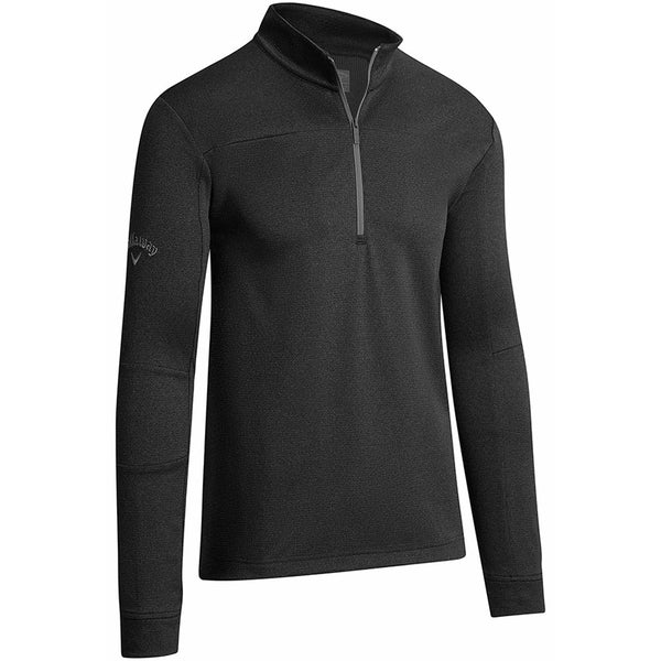 Callaway Pieced Waffle 1/4 Zip Fleece - Caviar