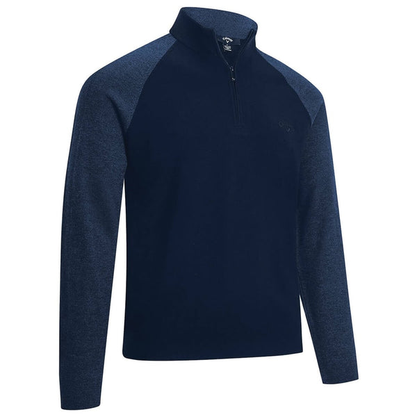 Callaway Raglan 1/4 zip Long Sleeve Mock - Navy