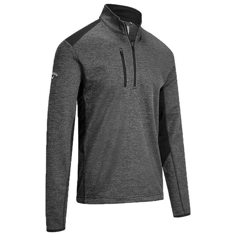 Callaway Dual Action Heathered Fleece Pullover - Grey Heather