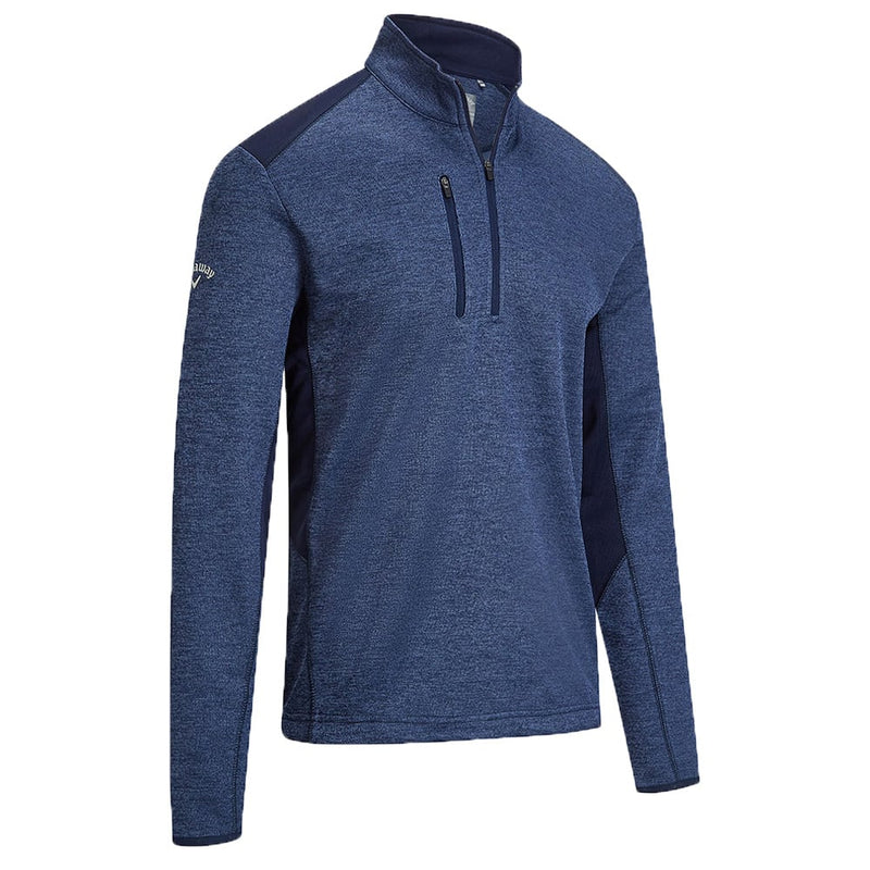 Callaway Dual Action Heathered Fleece Pullover - Peacoat/Heather