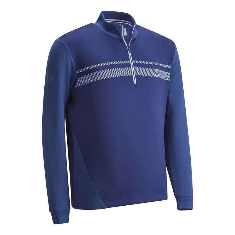 Callaway Long Sleeve High Gauge Fleece Pullover - Medieval Blue