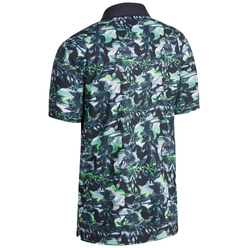 Callaway Floral Printed Polo Shirt - Caviar