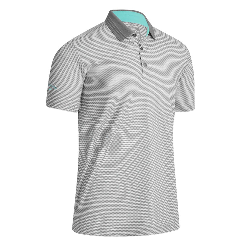 Callaway All Over Chev Grid Polo Shirt - Bright White