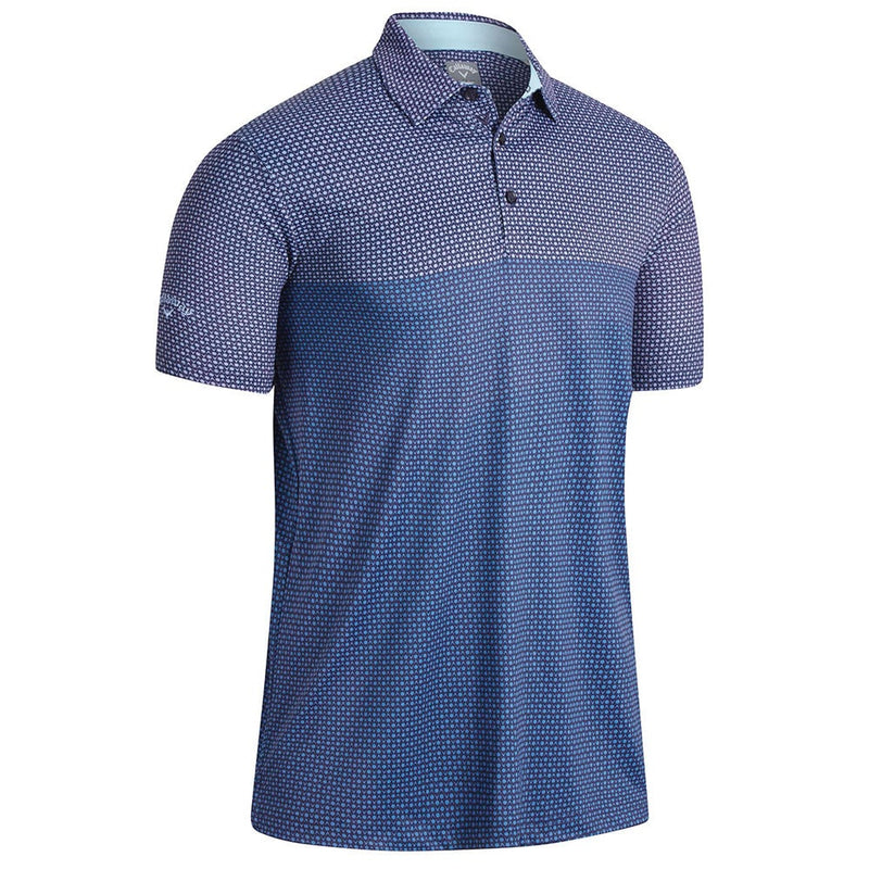 Callaway Mini Printed Chev Polo Shirt - Peacoat