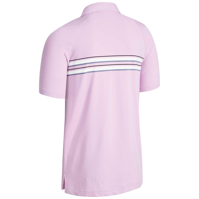 Callaway Jaspe Chest Stripe Polo Shirt - Party Pink