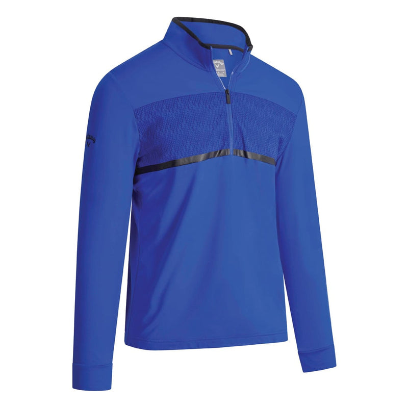 Callaway Pieced Printed 1/4 Zip Pullover - Egyptian Blue