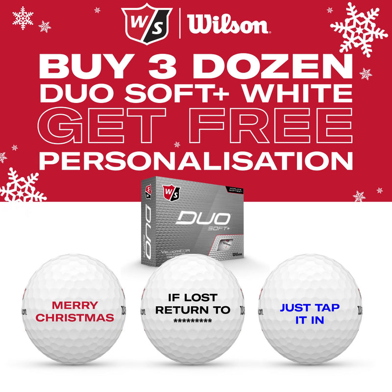 Wilson Duo Soft+ 3 Dozen Personalised Golf Balls - White