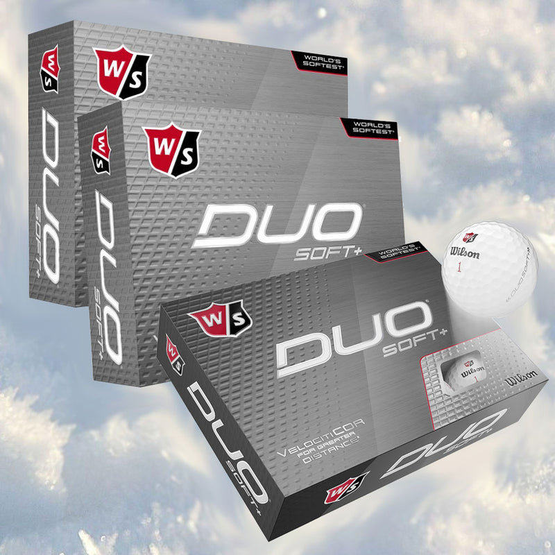 Wilson Duo Soft+ 3 Dozen Personalised Golf Balls - White