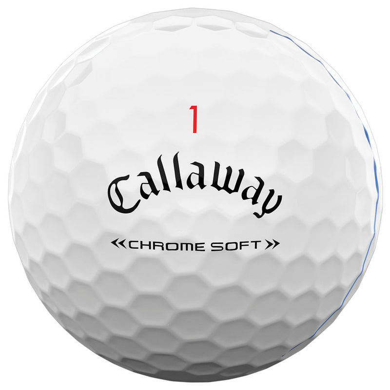 Callaway Chrome Soft Triple Track Golf Balls - White - Double Dozen