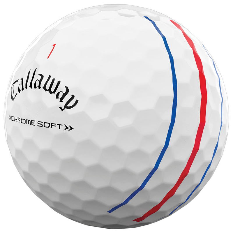 Callaway Chrome Soft Triple Track Golf Balls - White - Double Dozen