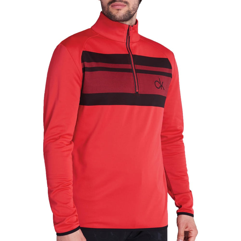 Calvin Klein Taylor Half Zip Sweater - Power Red