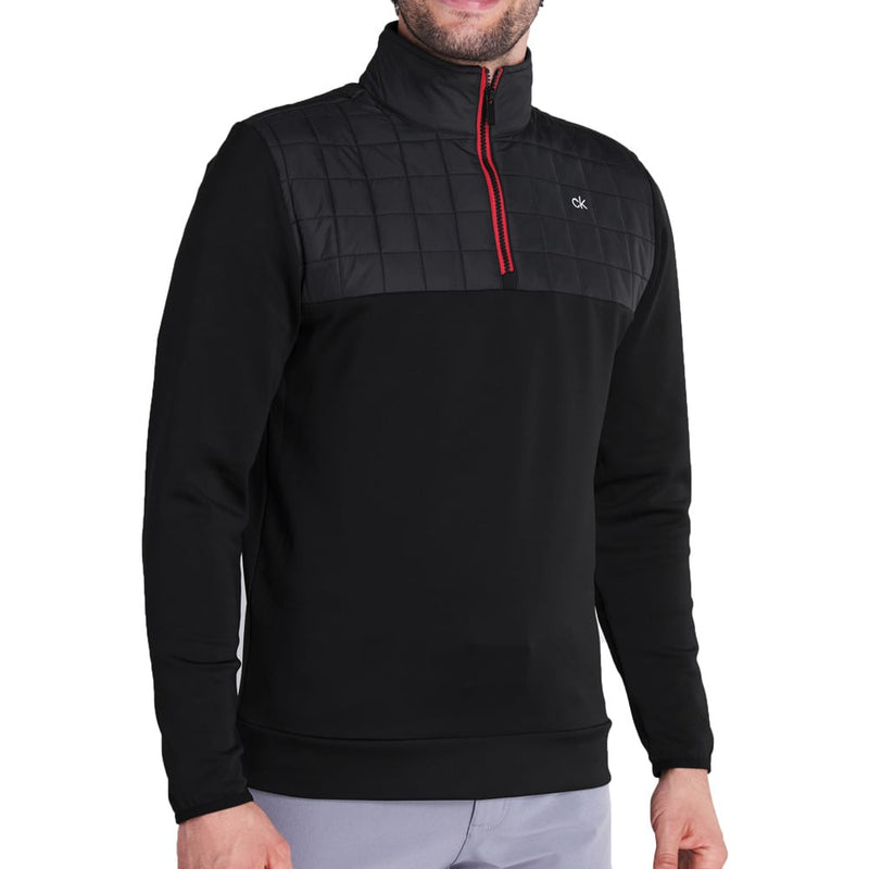 Calvin Klein Vardon Hybrid Half Zip Pullover - Black