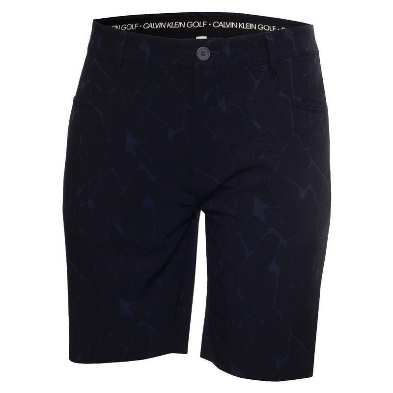 Calvin Klein Genius 4-Way Stretch Shorts Cracked Print - Navy