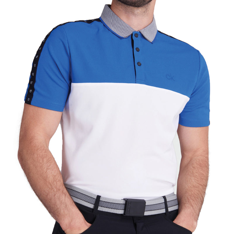 Calvin Klein Trevino Polo Shirt - White/Nautical Blue