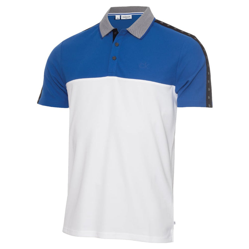 Calvin Klein Trevino Polo Shirt - White/Nautical Blue