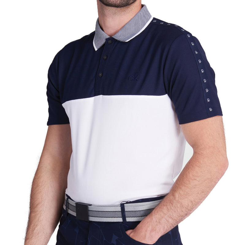 Calvin Klein Trevino Polo Shirt - White/Navy