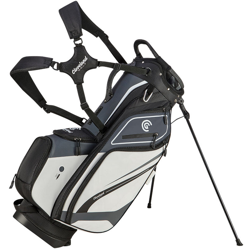 Cleveland Saturday Stand Bag - Charcoal/White/Black