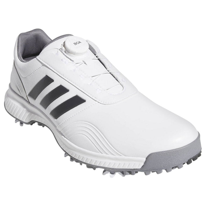 adidas CP Traxion BOA Golf Shoes - White/Grey/Silver