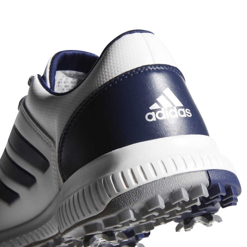 adidas CP Traxion Golf Shoes - White/Blue/Silver