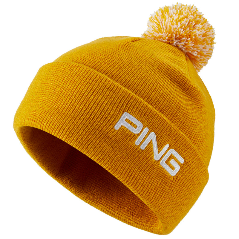 Ping Cresting Knit Beanie Hat - Gold