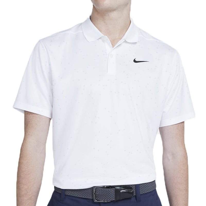 Nike Dry Victory Micro Print Polo Shirt - White/Black