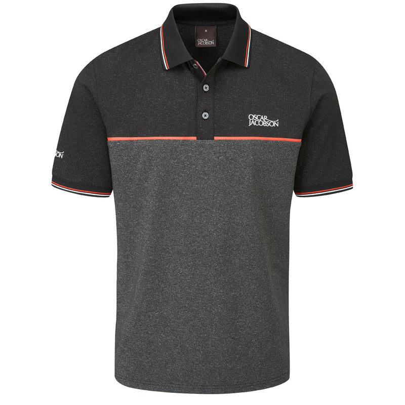 Oscar Jacobson Belford Polo Shirt - Black Marl