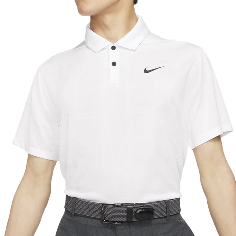 Nike Dri-Fit Vapor Textured Polo Shirt - White/Black