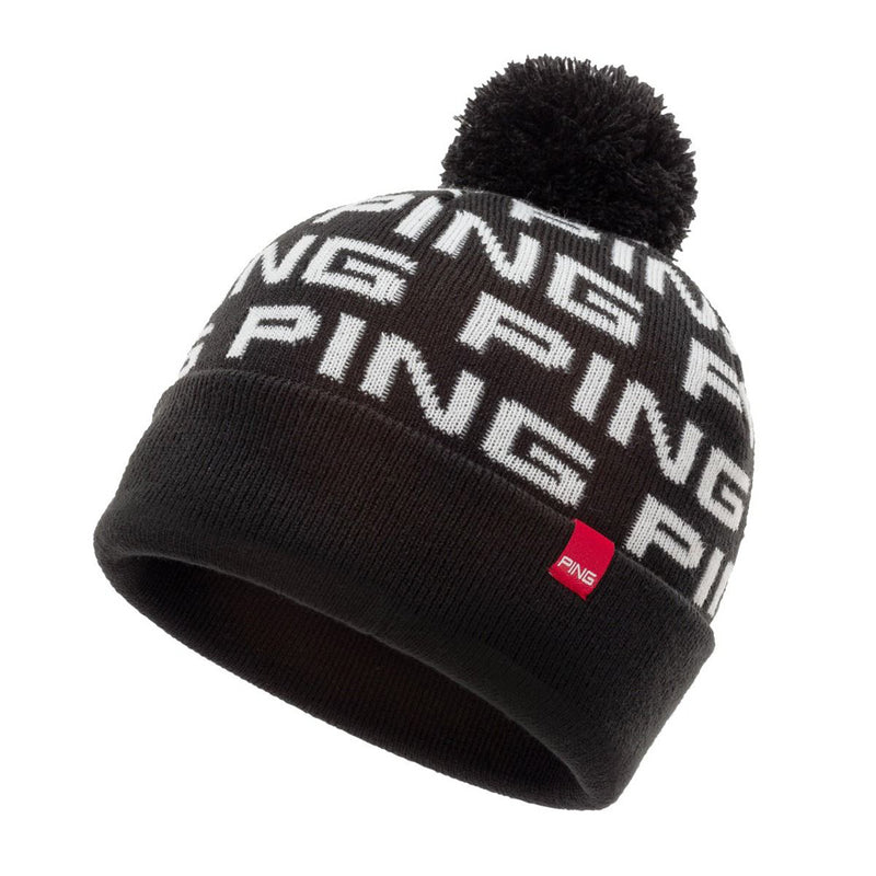 Ping Logo Bobble Hat - Black/White