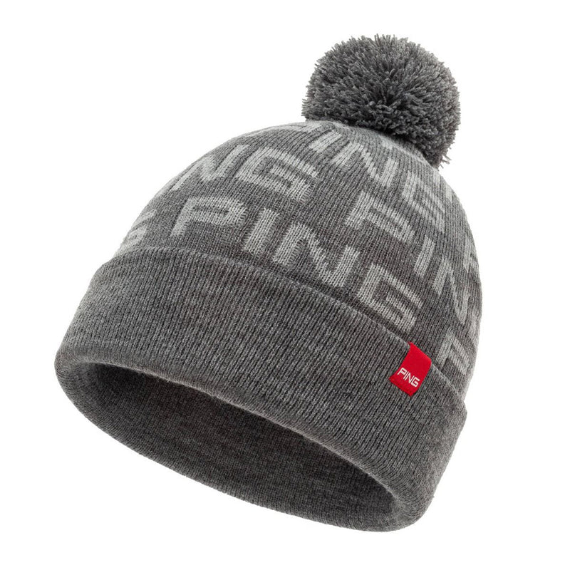 Ping Logo Bobble Hat - Grey/Silver