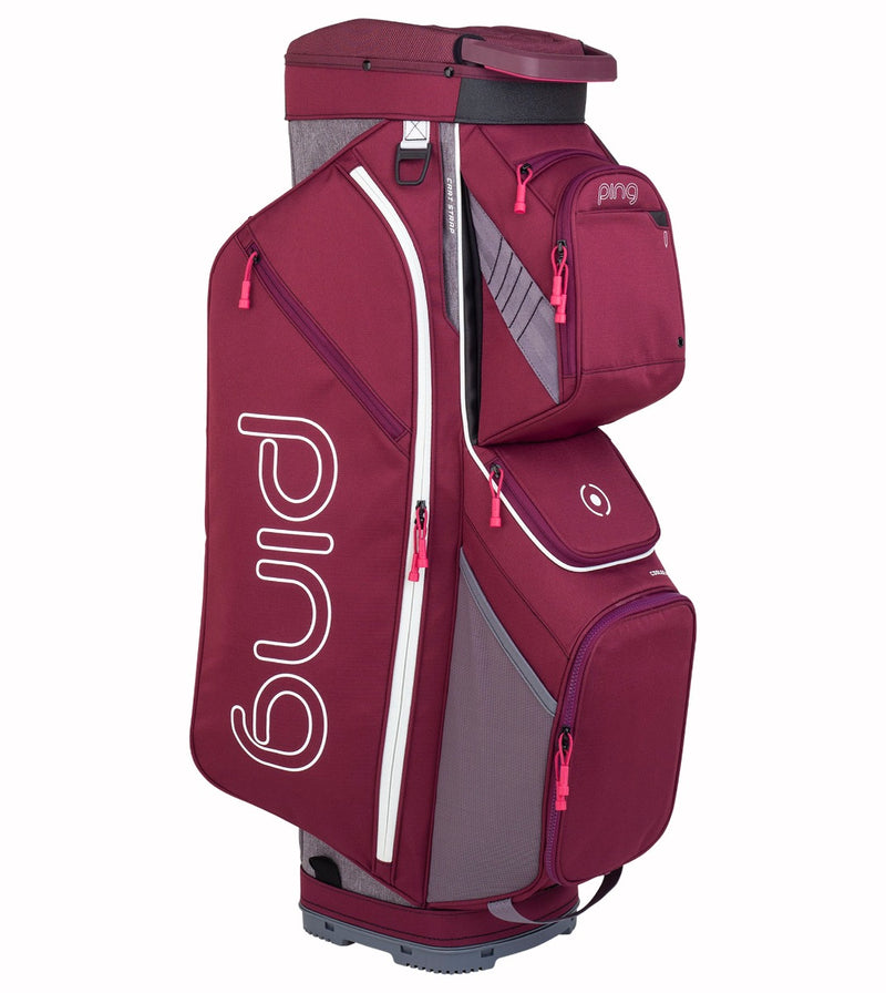 Ping Traverse Ladies Cart Bag - Garnet/Heather/Grey