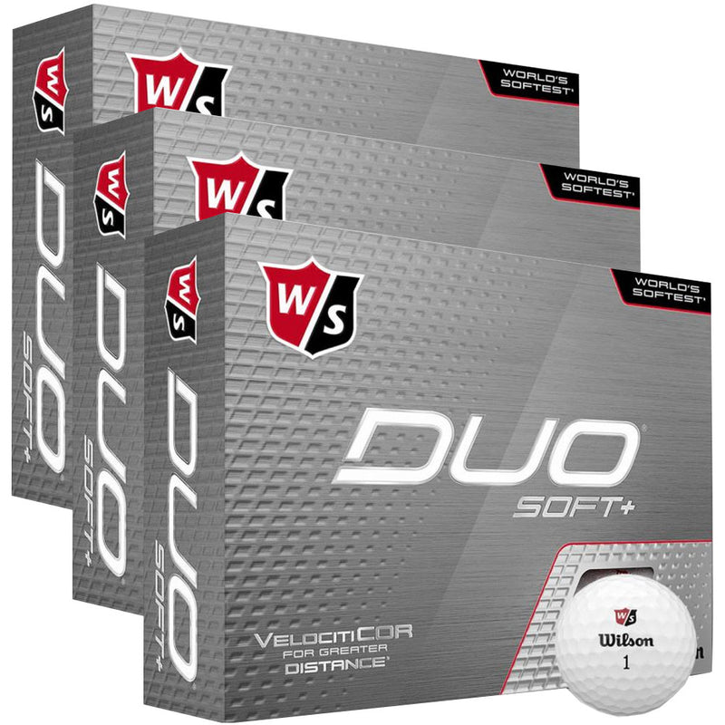 Wilson DUO Soft+ Golf Balls - White - 3 For 2!