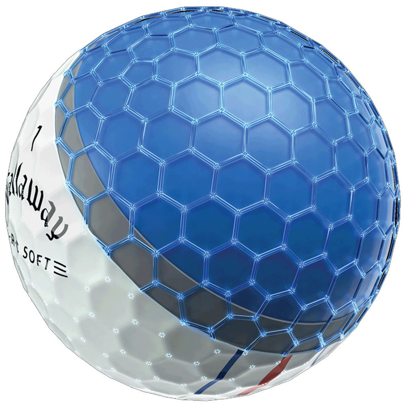 Callaway ERC Soft Triple Track Golf Balls - White - 12 Pack