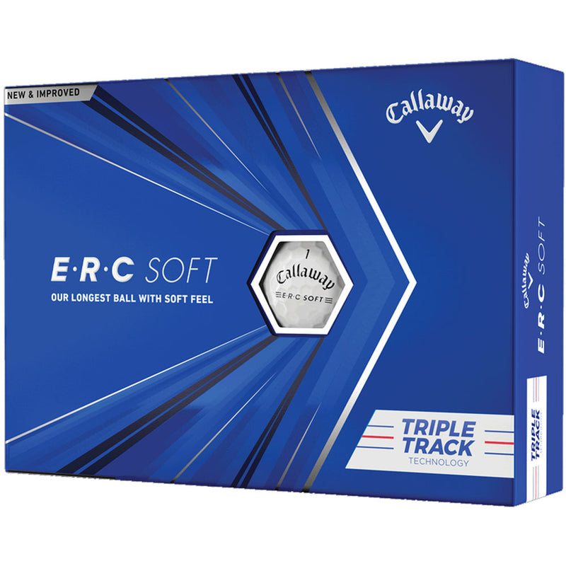 Callaway ERC Soft Triple Track Golf Balls - White - 12 Pack