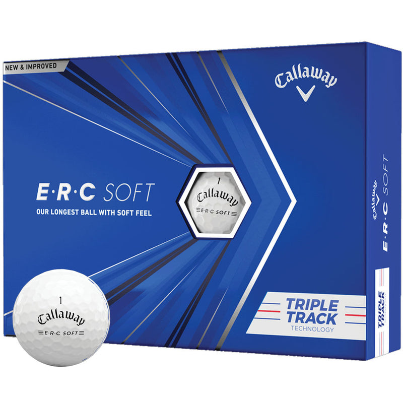 Callaway ERC Soft Triple Track Golf Balls - White - 12 Pack