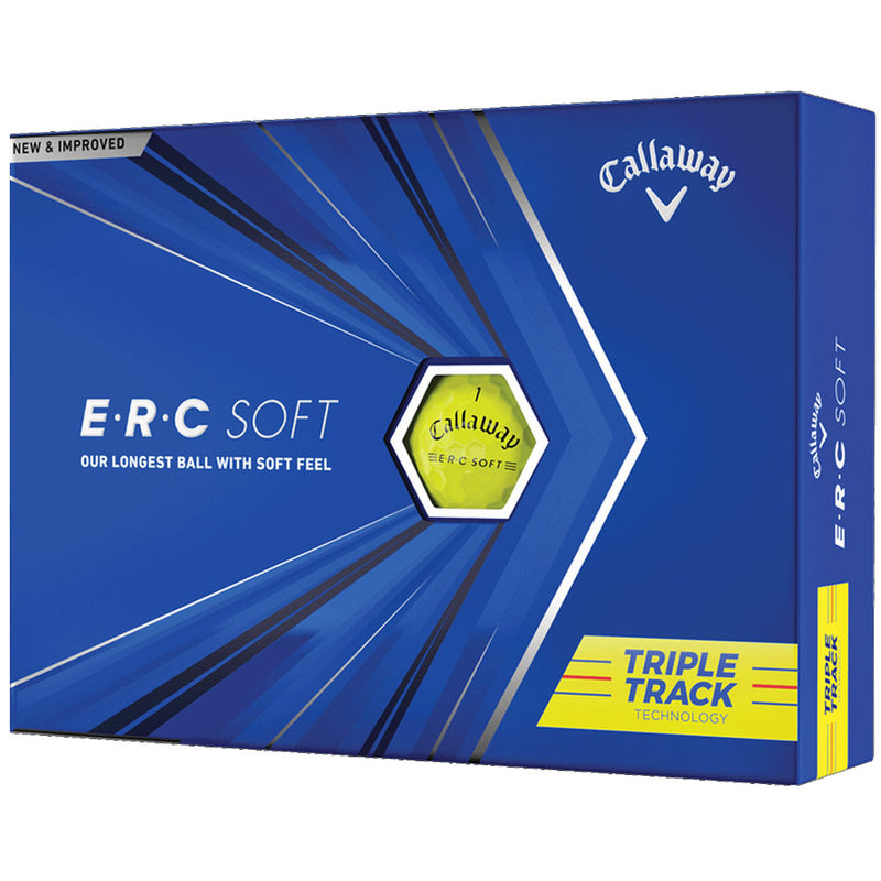 Callaway ERC Soft Triple Track Golf Balls - Yellow - 12 Pack