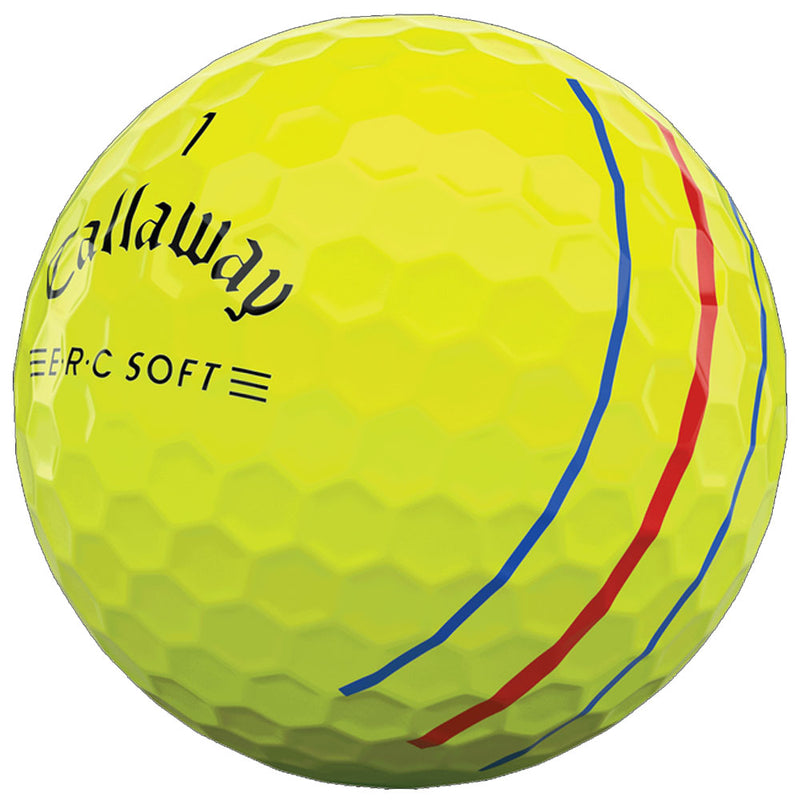 Callaway ERC Soft Triple Track Golf Balls - Yellow - 12 Pack