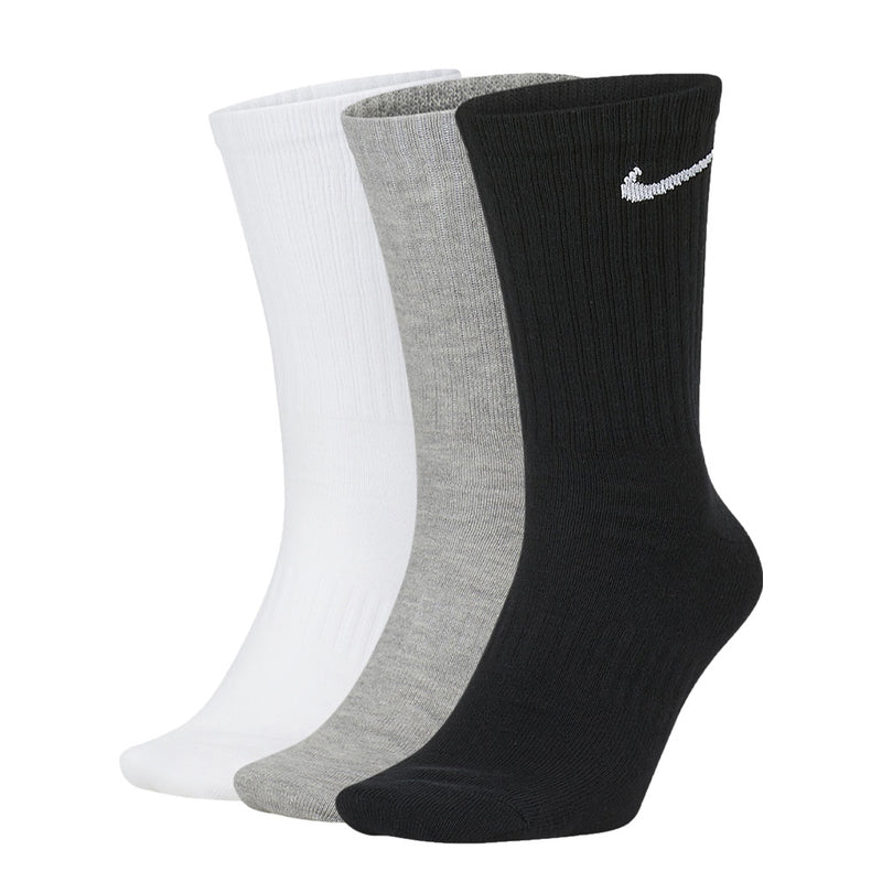 Nike Everyday Lightweight Training Crew Sock - Black/Grey/White (3 pack)