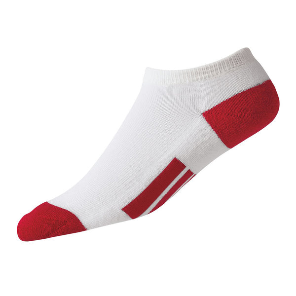 FootJoy ProDry Lowcut Junior Socks - White/Red