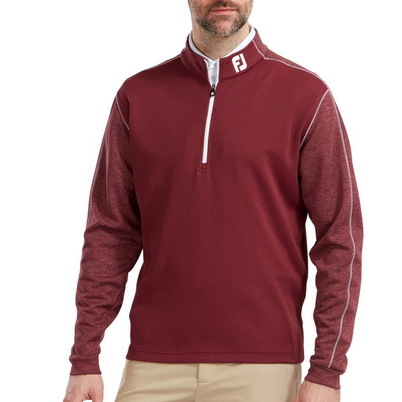 FootJoy Tonal Heather Chill-Out Sweater - Maroon