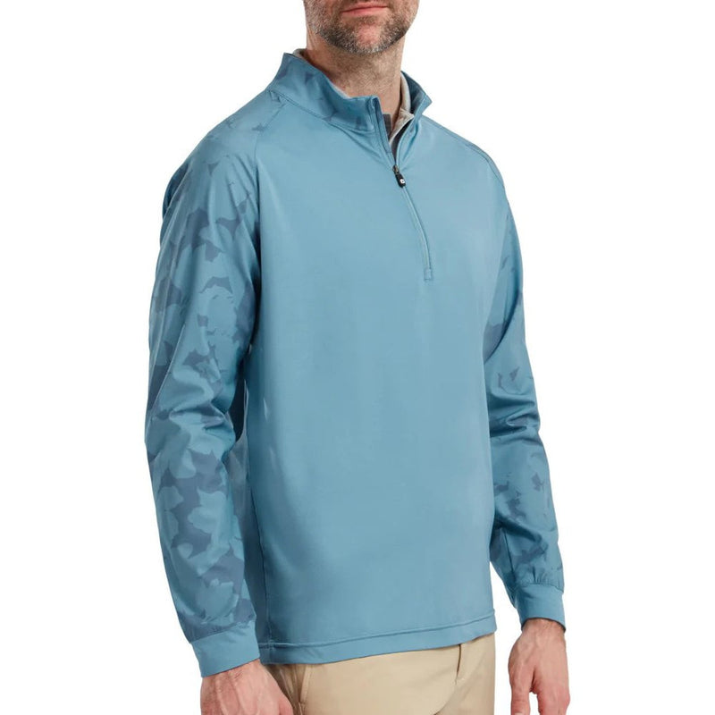 FootJoy Camo Floral Half Zip Midlayer - Storm Blue