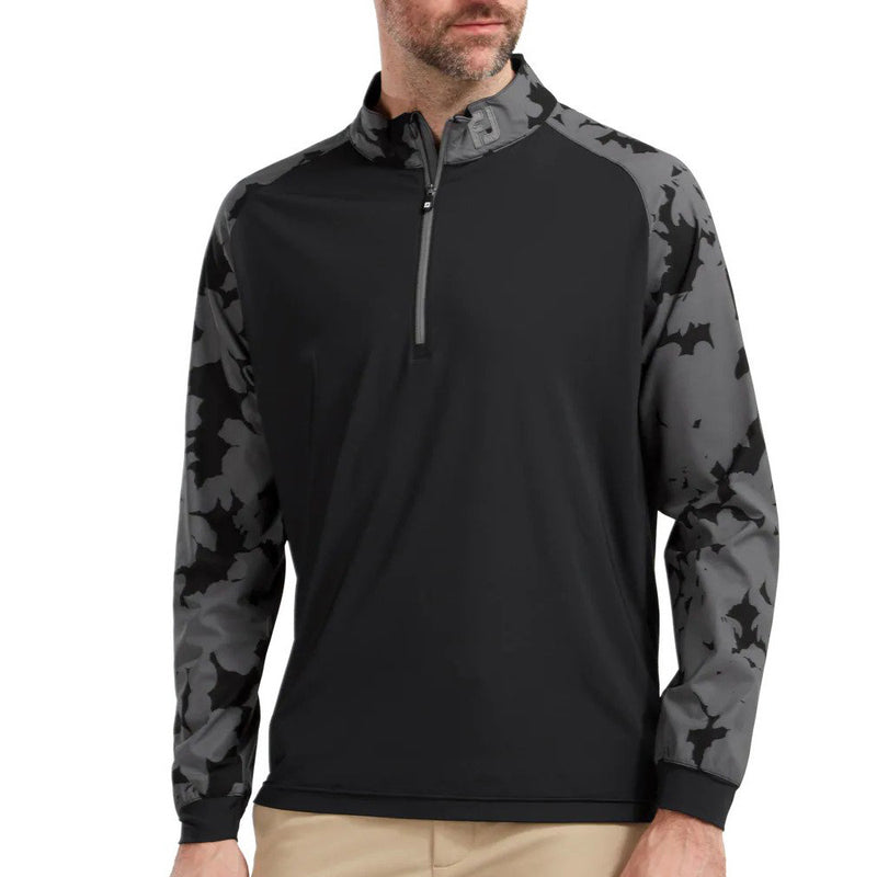 FootJoy Camo Floral Half Zip Midlayer - Black