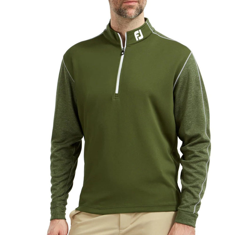 FootJoy Tonal Heather Chill-Out Sweater - Olive