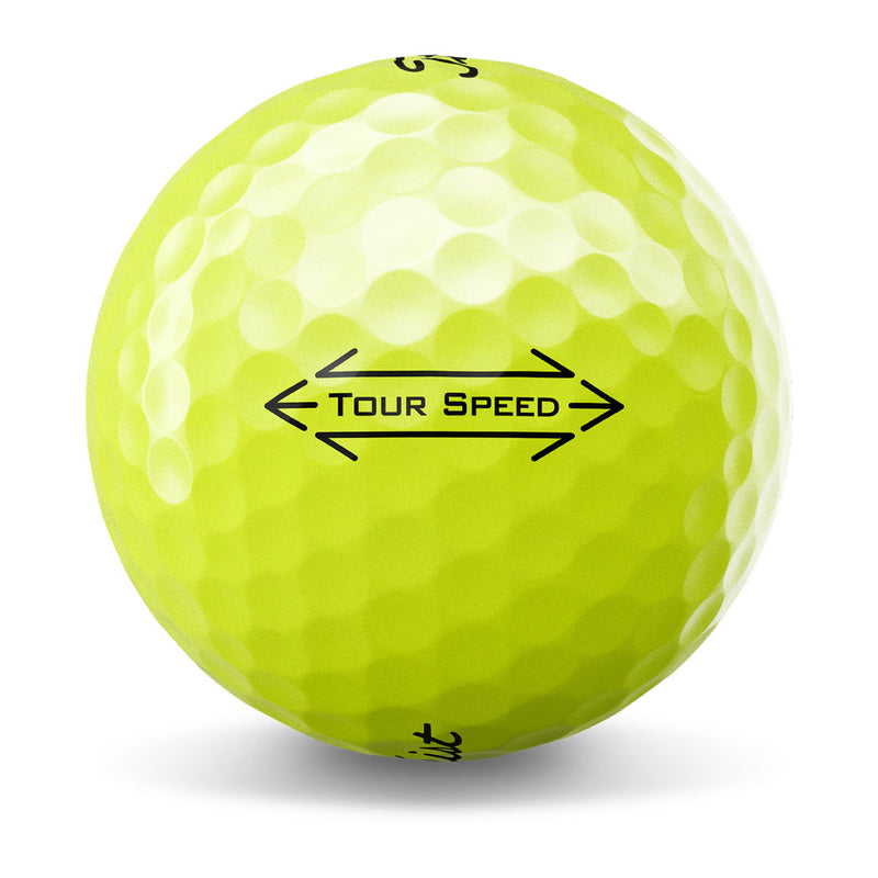 Titleist Tour Speed Golf Balls - Yellow - 12 Pack